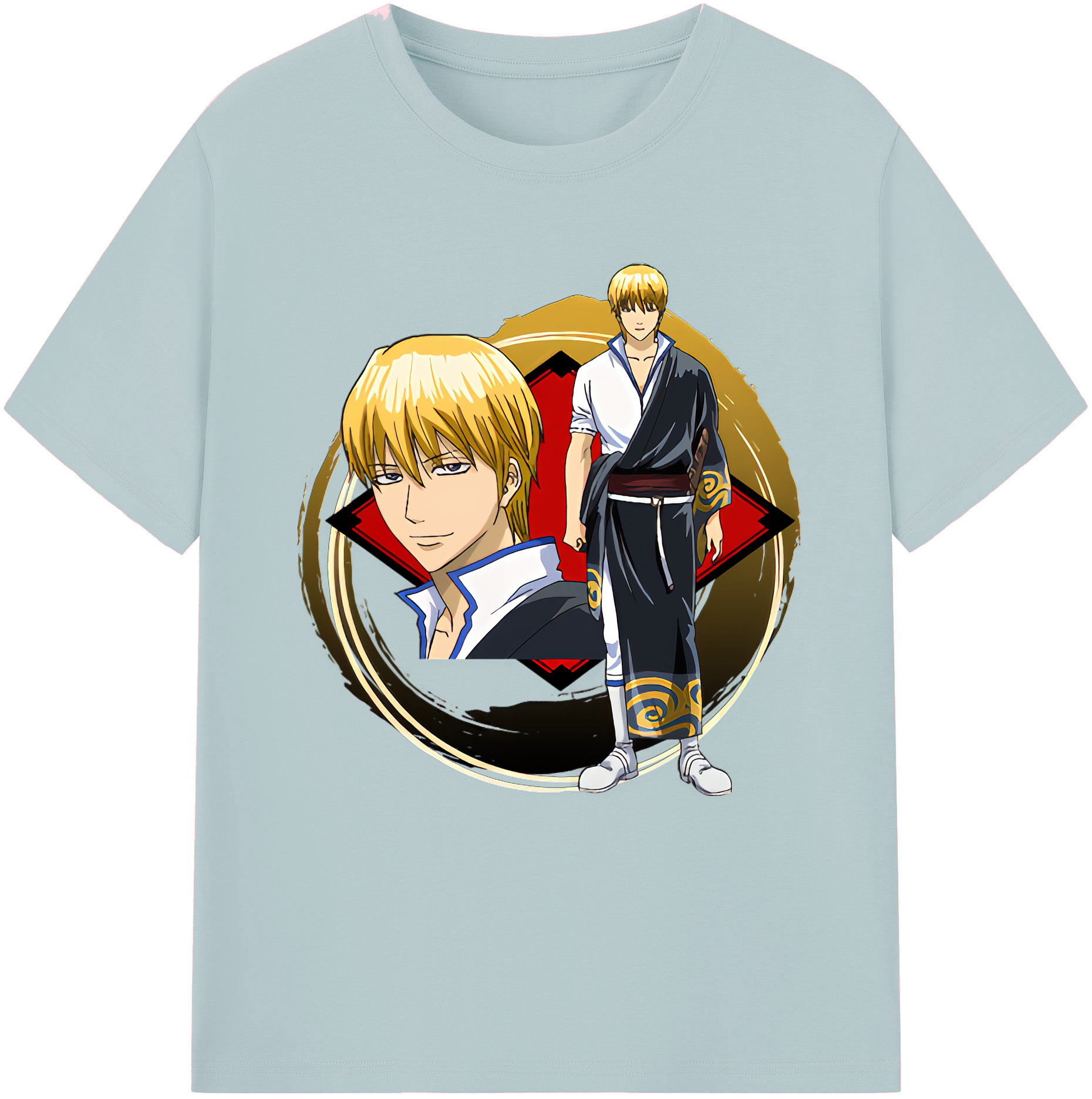 （画像用） ぎんたま 坂田銀時（さかたぎんとき） 神楽 志村新八（しむら しんぱち） GINTAMA Sakata Gintoki Kagura Shimura Shinpachi 綿100％半袖Tシャツ（フロントプリント）